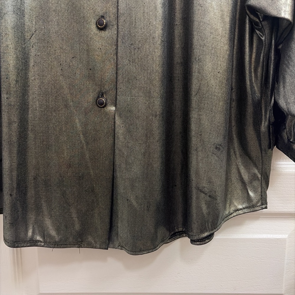 Vintage oversized metallic‎ button up shirt - Picture 8 of 8